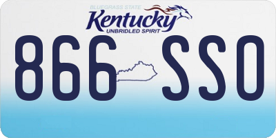 KY license plate 866SSO