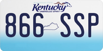 KY license plate 866SSP