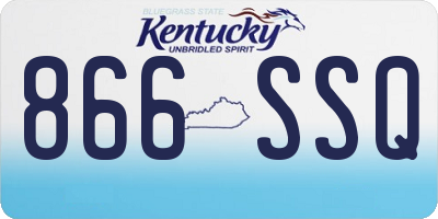 KY license plate 866SSQ