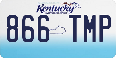 KY license plate 866TMP