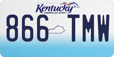KY license plate 866TMW