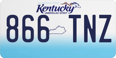 KY license plate 866TNZ