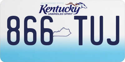 KY license plate 866TUJ