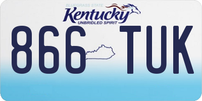 KY license plate 866TUK