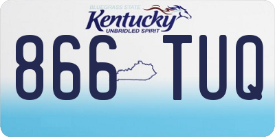 KY license plate 866TUQ