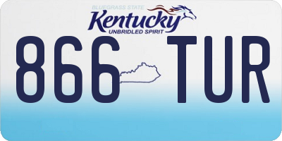 KY license plate 866TUR