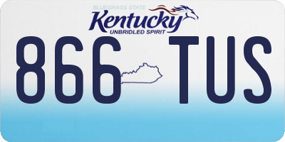 KY license plate 866TUS