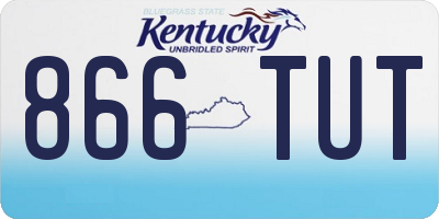 KY license plate 866TUT