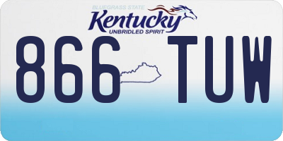 KY license plate 866TUW