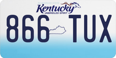 KY license plate 866TUX