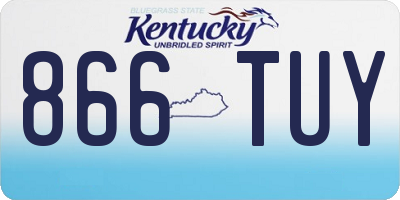 KY license plate 866TUY