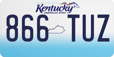 KY license plate 866TUZ