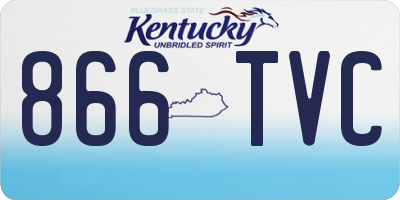 KY license plate 866TVC
