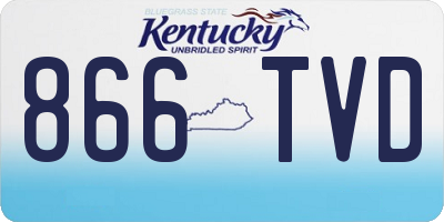 KY license plate 866TVD