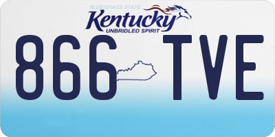 KY license plate 866TVE