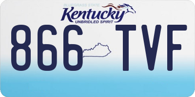 KY license plate 866TVF