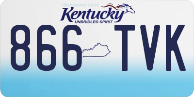 KY license plate 866TVK