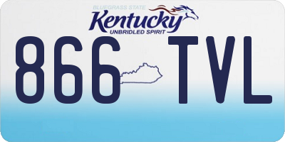 KY license plate 866TVL