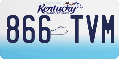 KY license plate 866TVM