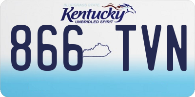 KY license plate 866TVN