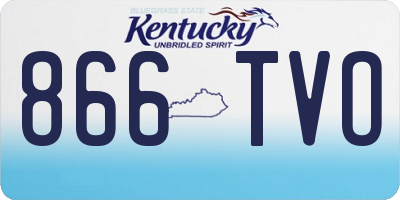 KY license plate 866TVO