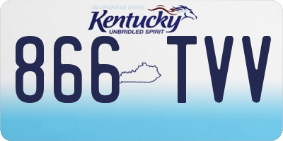 KY license plate 866TVV