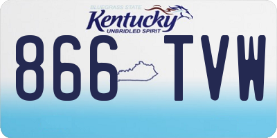 KY license plate 866TVW