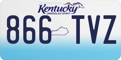 KY license plate 866TVZ