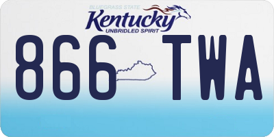 KY license plate 866TWA