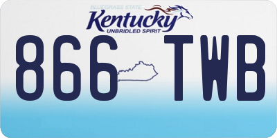 KY license plate 866TWB