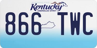 KY license plate 866TWC