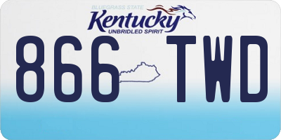 KY license plate 866TWD
