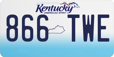 KY license plate 866TWE