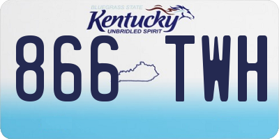 KY license plate 866TWH