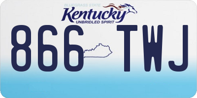 KY license plate 866TWJ