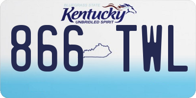KY license plate 866TWL