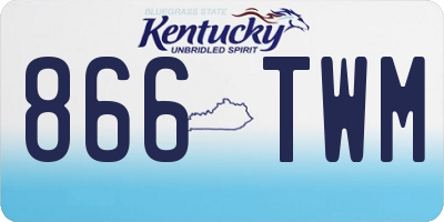 KY license plate 866TWM