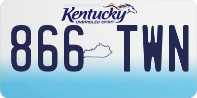 KY license plate 866TWN