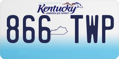 KY license plate 866TWP