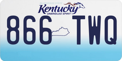 KY license plate 866TWQ