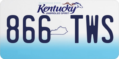 KY license plate 866TWS