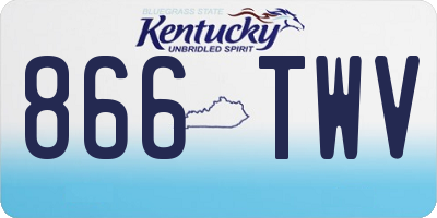 KY license plate 866TWV