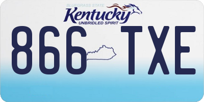 KY license plate 866TXE