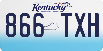 KY license plate 866TXH