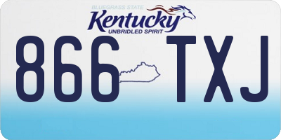 KY license plate 866TXJ