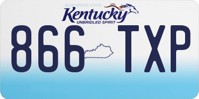 KY license plate 866TXP