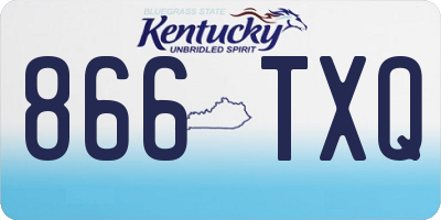 KY license plate 866TXQ