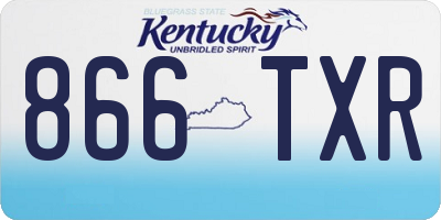 KY license plate 866TXR