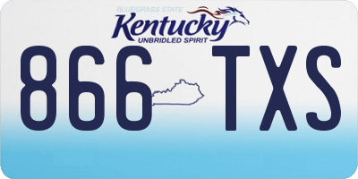 KY license plate 866TXS