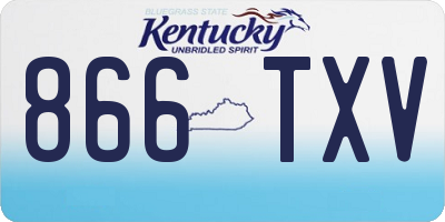 KY license plate 866TXV